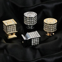 GLINTARA - Crystal Brass Furniture Knob for a Striking Accent