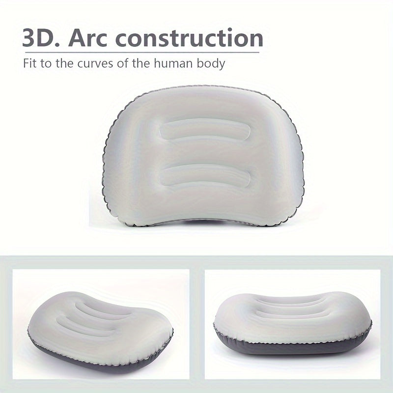 AIRREST - Inflatable Travel Pillow for Colorful Curved Support