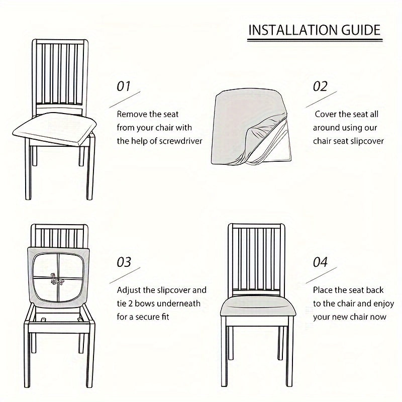 JACQURENEW - Stretch Jacquard Chair Covers for Statement Dining Seating
