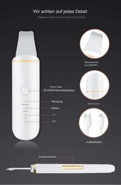 ZELUNEA - Ultrasonic Skin Scrubber for Clearer, Smoother Skin