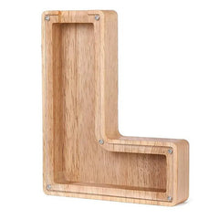 LETTRIVA - Wooden Letter Coin Bank for Visible Saving Progress