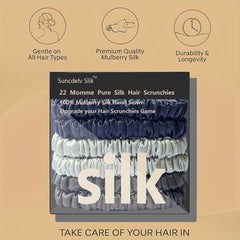 TRESYVA - Silk Scrunchie Set for Gentle, Friction-Reducing Styling