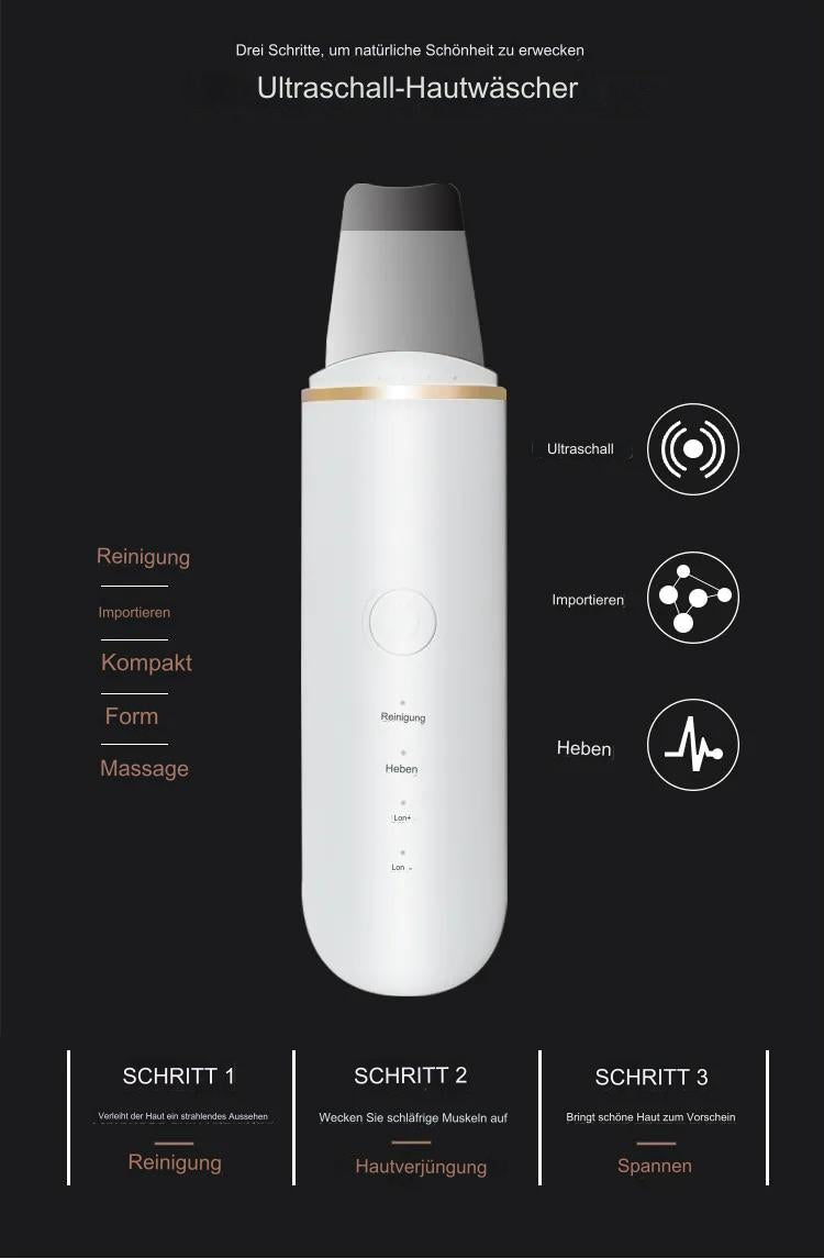 ZELUNEA - Ultrasonic Skin Scrubber for Clearer, Smoother Skin