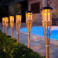 FLAMEGLOW – Solar Bamboo LED Lights for Outdoor Ambiance