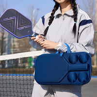 EVA Hard Shell Drop-Proof Pickleball Racket and Ball Storage Bag, 4-Ball Capacity + Racket Compartment, Complete Set, 1pc Molded Design, Ready to Carry
