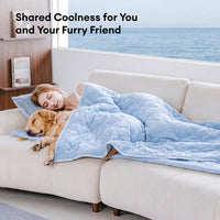 FROZELI - Reversible Cooling Dog Blanket for Cooler, Cleaner Sofas