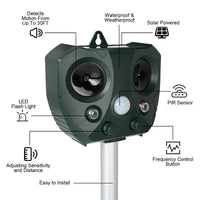 BIRVANO - Solar Ultrasonic Repeller for Peaceful Outdoor Spaces