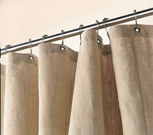 HEMVARA - Organic Hemp Shower Curtain for Liner-Free Bathing