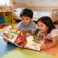 SAURIVA - 3D Pop-Up Dinosaur Book for Imaginative Storytime