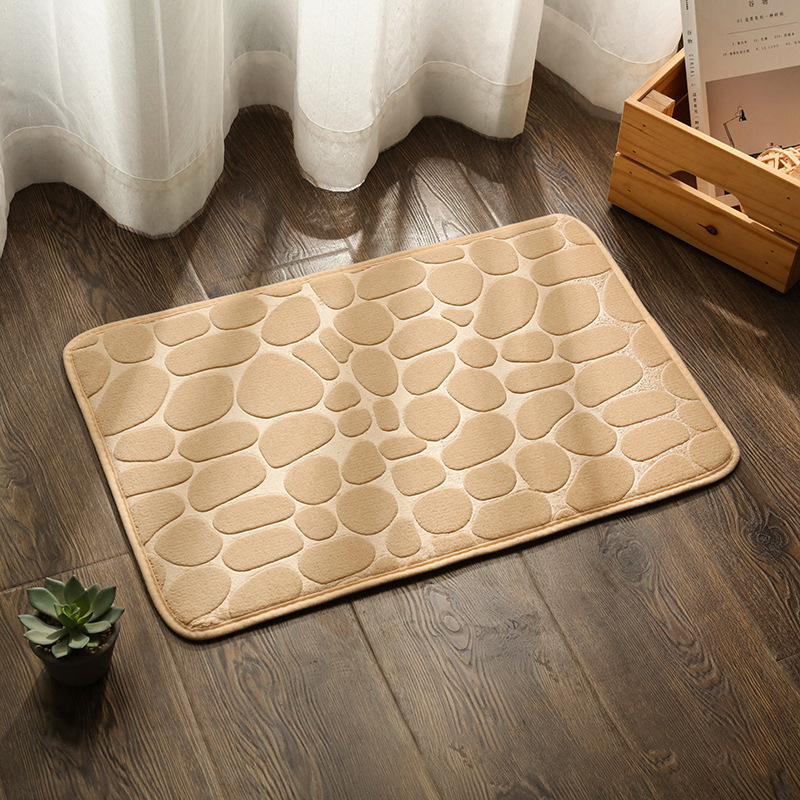 PEBLORA - Sculpted Bath Mat for Dry Floors and Safer Steps