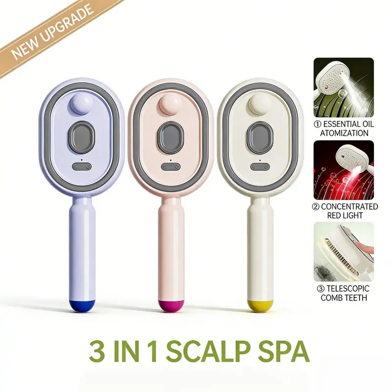 TANGLIVA - Electric Mist Brush for Gentle Detangling and Frizz Control