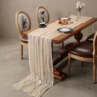 GAUZELLE - Cheesecloth Table Runner for Softly Layered Tablescapes