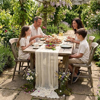GAUZELLE - Cheesecloth Table Runner for Softly Layered Tablescapes