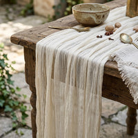 GAUZELLE - Cheesecloth Table Runner for Softly Layered Tablescapes