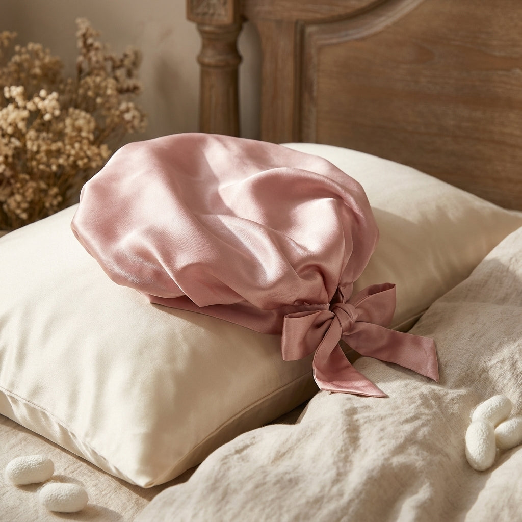 MULVESSA - Mulberry Silk Sleep Bonnet to Help Prevent Frizz