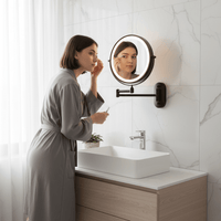 MAGNIFILUX - Rechargeable LED Magnifying Mirror for Precise Grooming