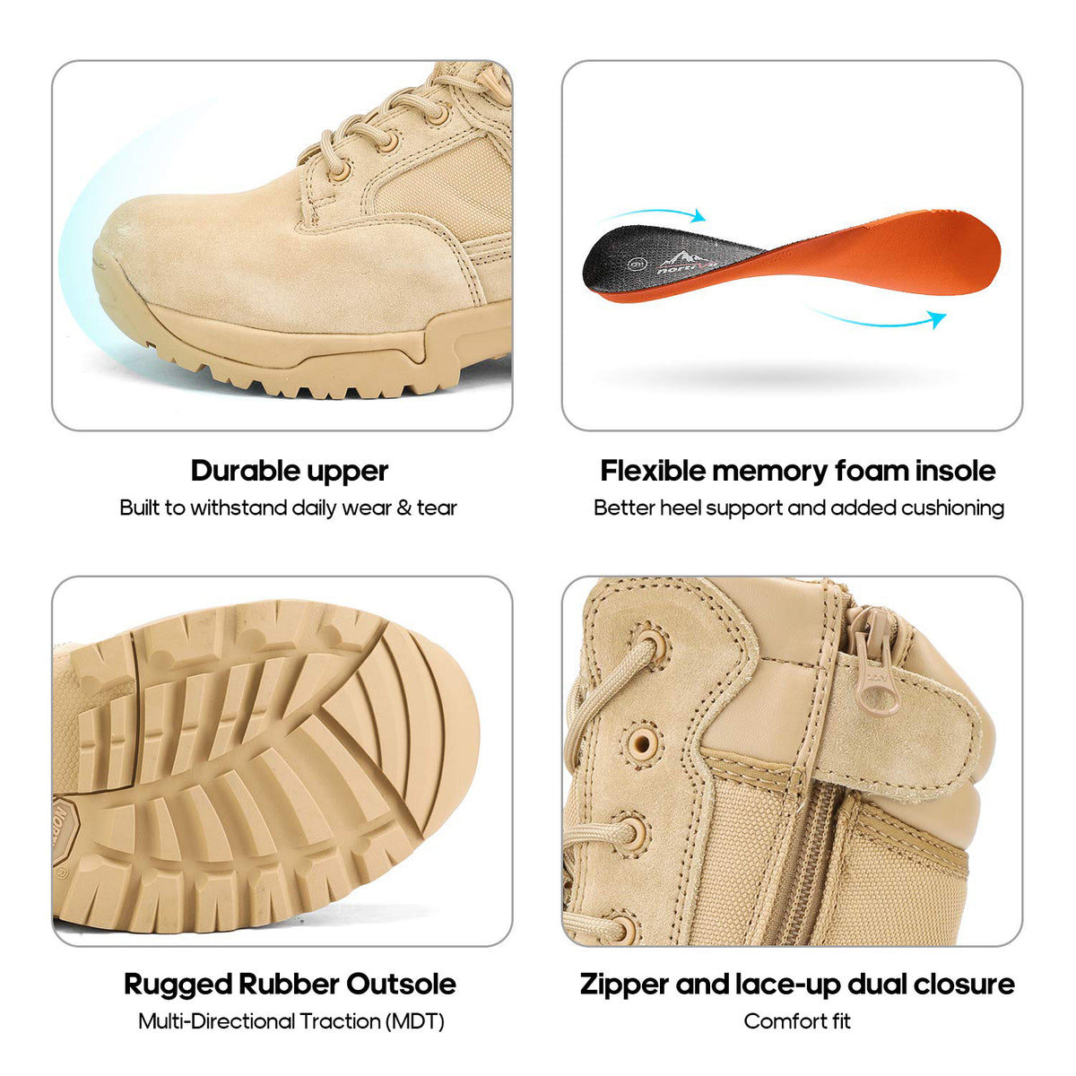 VELDRIK - Waterproof Tactical Boots for All-Day Outdoor Support