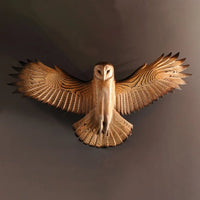 NOCTYRA - Handcrafted Wood Owl Wall Art for a Striking Focal Point