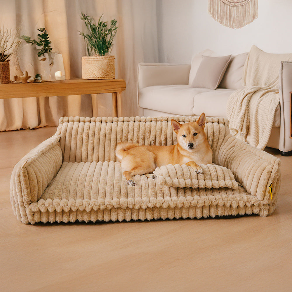 PLOVENA - Plush Orthopedic Dog Sofa for Supportive Rest