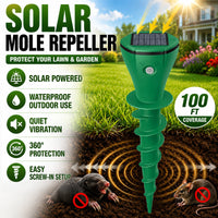 🔥Vodlans™ Solar Powered Waterproof Screw Mole Repellent