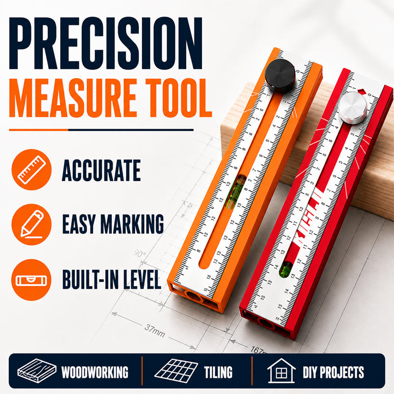 PRECISIO - 3-In-1 Measuring Tool for Accurate DIY Projects