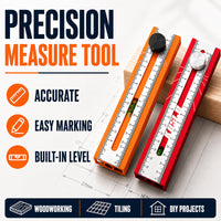 PRECISIO – 3-in-1 Measuring, Marking & Level Tool for Accurate DIY Projects