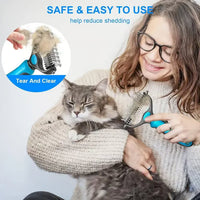 COATGUARD - Dual-Sided Pet Comb for Easy Deshedding and Detangling