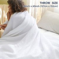 CLOUDWEAVE - Waffle Weave Throw for Softness and Sculptural Style