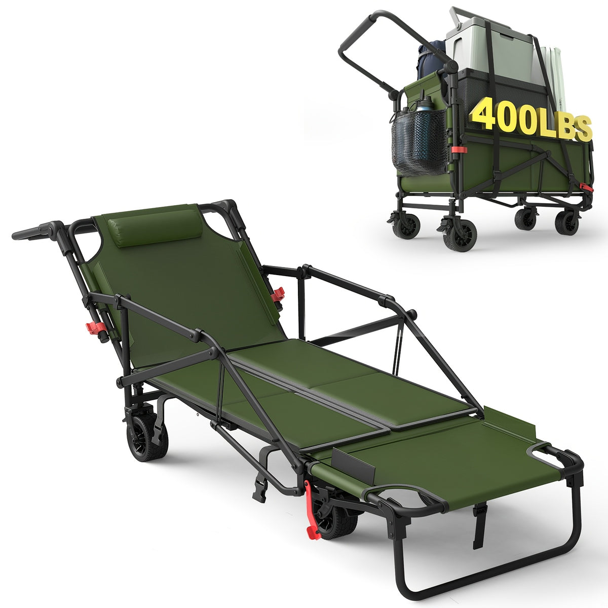 FOLVENA - Convertible Wagon Chair for Mobile Outdoor Comfort