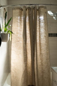 Hemp Shower Curtain – Bath, Tub + Stall Sizes – Made in USA