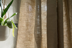 HEMVARA - Organic Hemp Shower Curtain for Liner-Free Bathing
