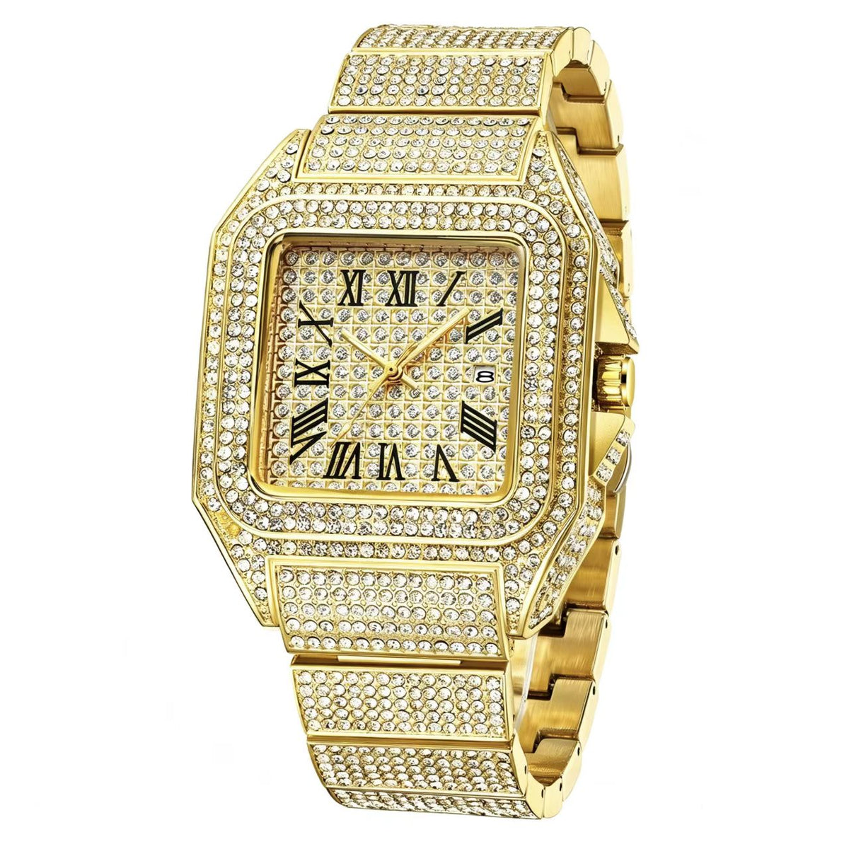 GLIMVIA - Square Rhinestone Watch That Adds Sparkle to Any Look