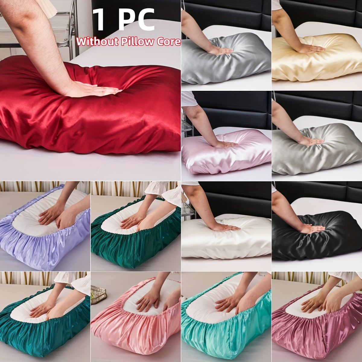 SHENORA - Satin Pillowcase for a Statement Seating Accent