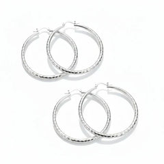LUMEVRA - Diamond-Cut Hoop Earrings That Catch the Light