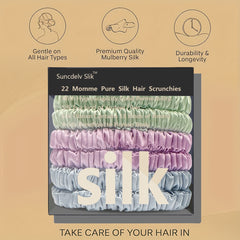 TRESYVA - Silk Scrunchie Set for Gentle, Friction-Reducing Styling