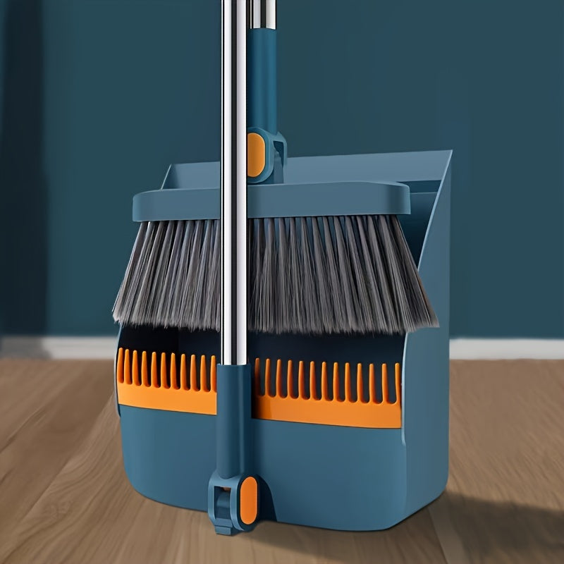 BRISTORA - Rotating Broom and Dustpan Set for Bend-Free Cleaning
