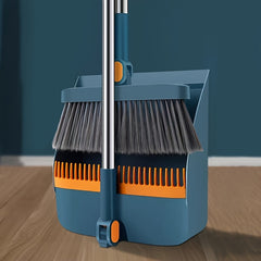 BRISTORA - Rotating Broom and Dustpan Set for Bend-Free Cleaning