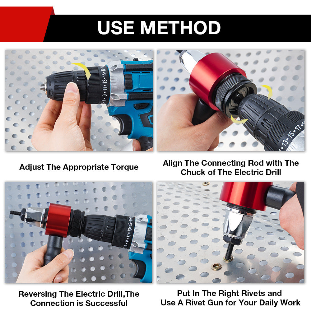 RIVELIQ - Drill Rivet Nut Adapter for Fast Work in Tight Spaces