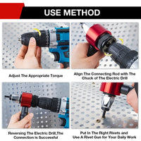 M3-M8 Electric Rivet Gun Adapter Kit
