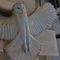 NOCTYRA - Handcrafted Wood Owl Wall Art for a Striking Focal Point