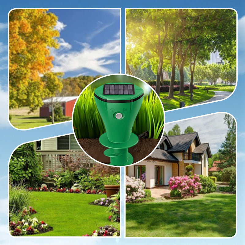 MOLVERRA - Solar Mole Repeller for Quiet Garden Protection