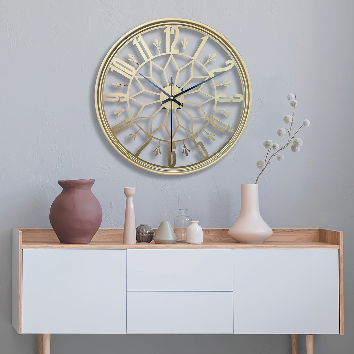 KLOVYRA - Silent Industrial Wall Clock That Anchors the Room