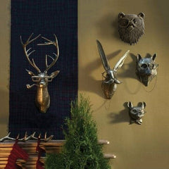 FAUNYRA - Hand-Painted Animal Wall Heads for a Playful Focal Point
