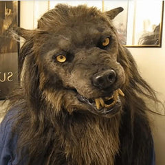 LUPHORA - LED Werewolf Mask with Glowing Eyes and Movable Ears