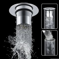 DRAIVEL - Polished Pop-Up Drain Stopper That Traps Hair and Prevents Clogs
