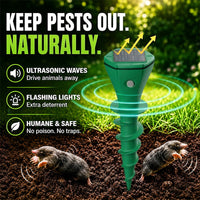 🔥Vodlans™ Solar Powered Waterproof Screw Mole Repellent