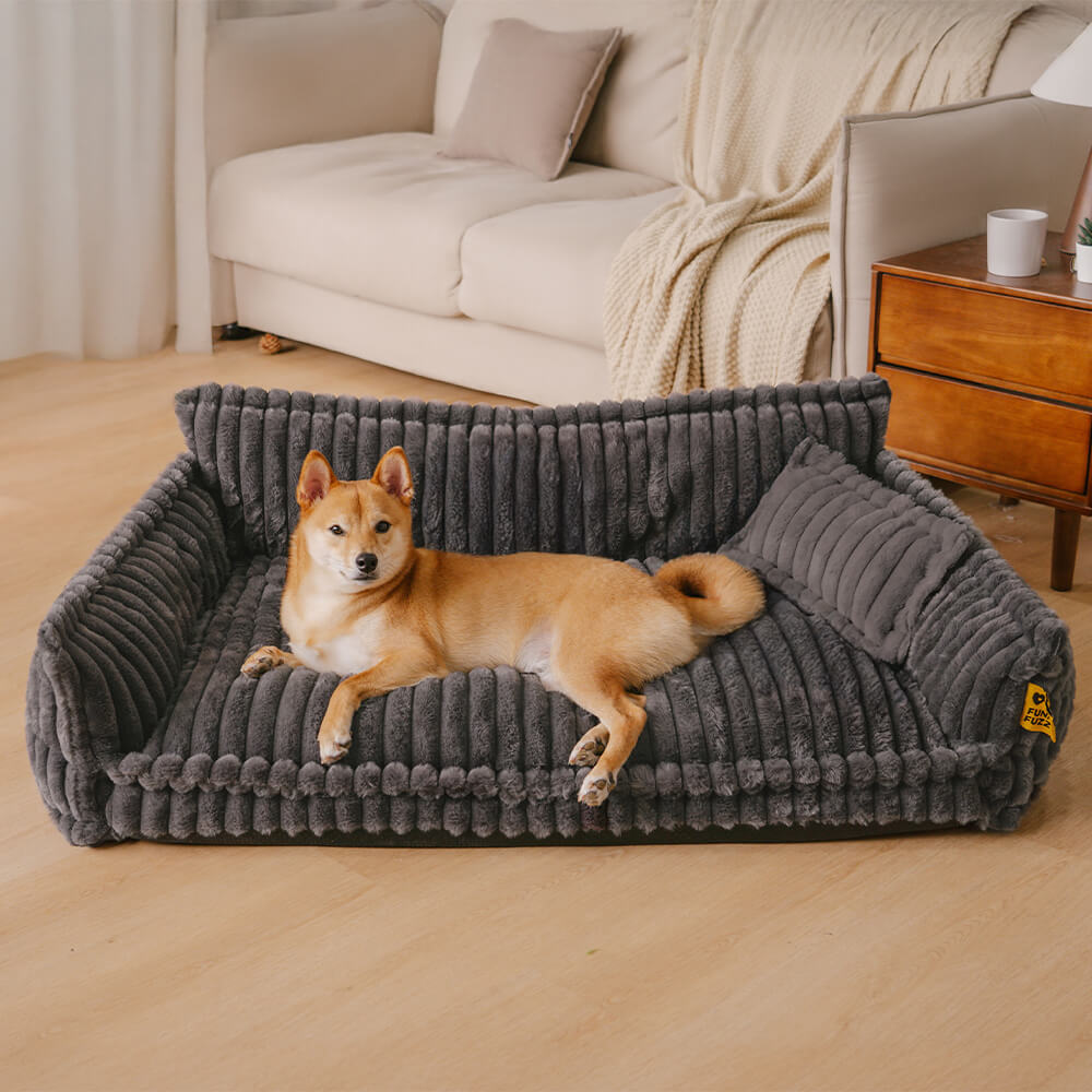 PLOVENA - Plush Orthopedic Dog Sofa for Supportive Rest