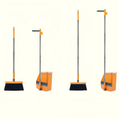 BRISTORA - Rotating Broom and Dustpan Set for Bend-Free Cleaning