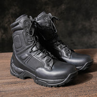 NORTIV 8 Men's Tactical Boot Waterproof Lightweight Comfortable Boots for Work Motorcycle Combat Boots Side Zipper Hiking Outdoor Climbing Activities All Day All Season Christmas Gifts