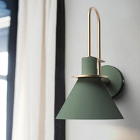LUMEVRA - Sculptural Cone Wall Lamp for Focused Bedside Light